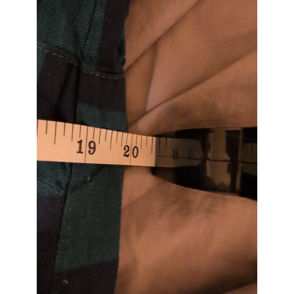 Tommy Hilfiger Plaid Flannel Shirt Women’s Small Green Long Sleeve 1/4 Button - Picture 6 of 7